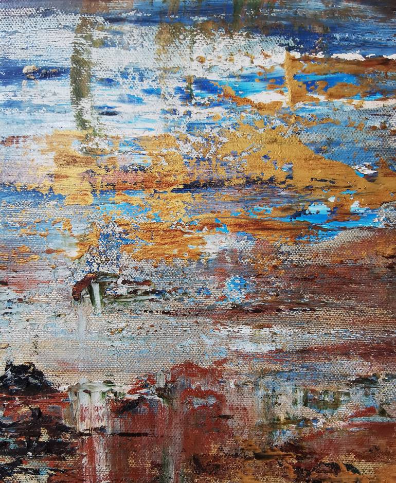 Original Abstract Expressionism Landscape Painting by Aloo San