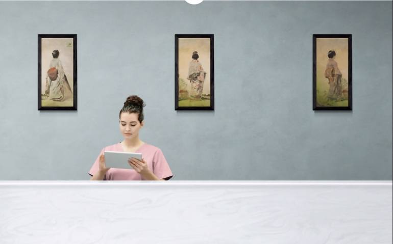 Original Figurative Women Painting by Aloo San