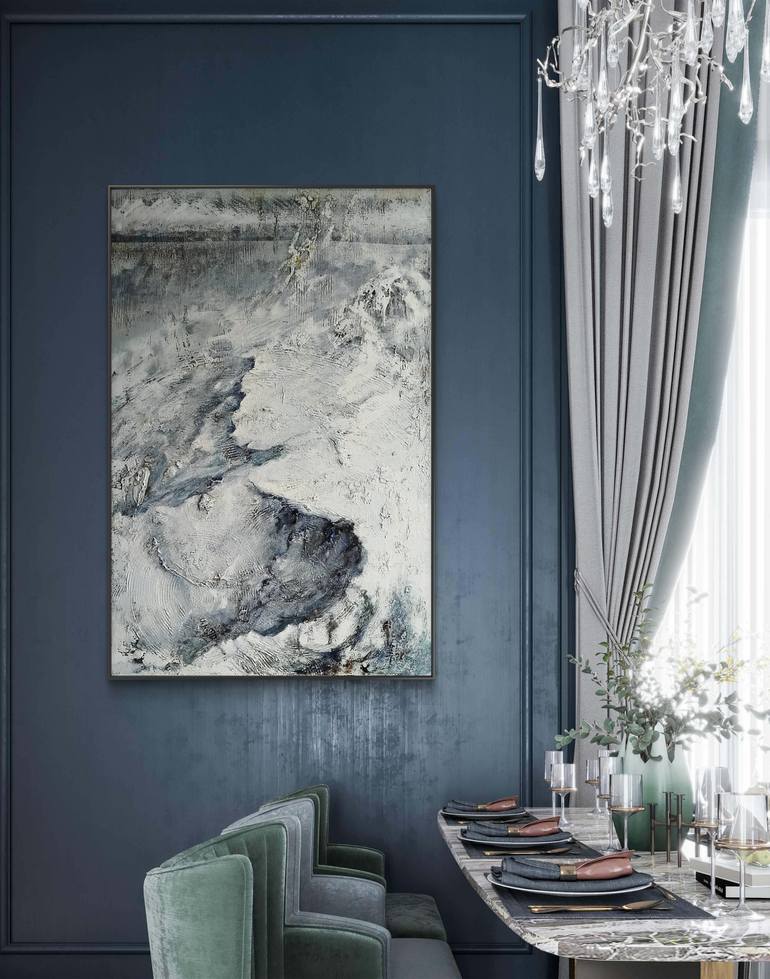 Original Abstract Expressionism Landscape Painting by Aloo San