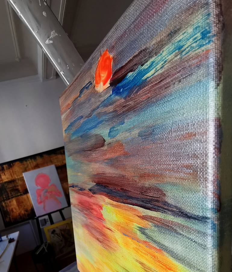 Original Abstract Expressionism Landscape Painting by Aloo San