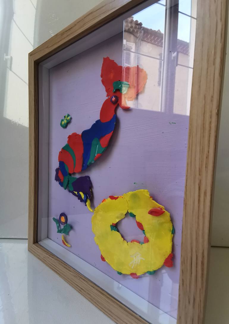 Original Abstract Expressionism Animal Mixed Media by Aloo San
