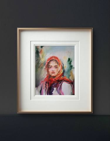Original Figurative Women Painting by Aloo San
