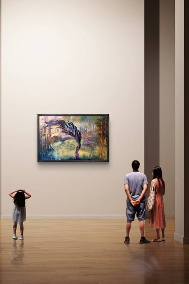 Original Abstract Expressionism Fantasy Painting by Aloo San