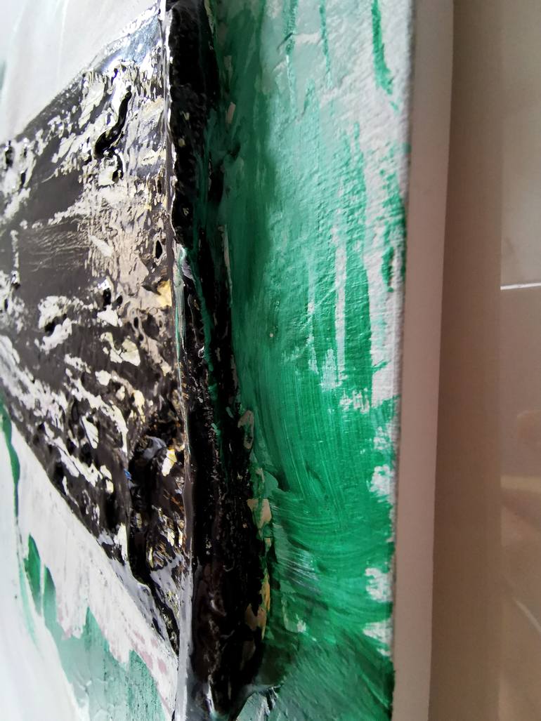 Original Abstract Expressionism Abstract Painting by Aloo San