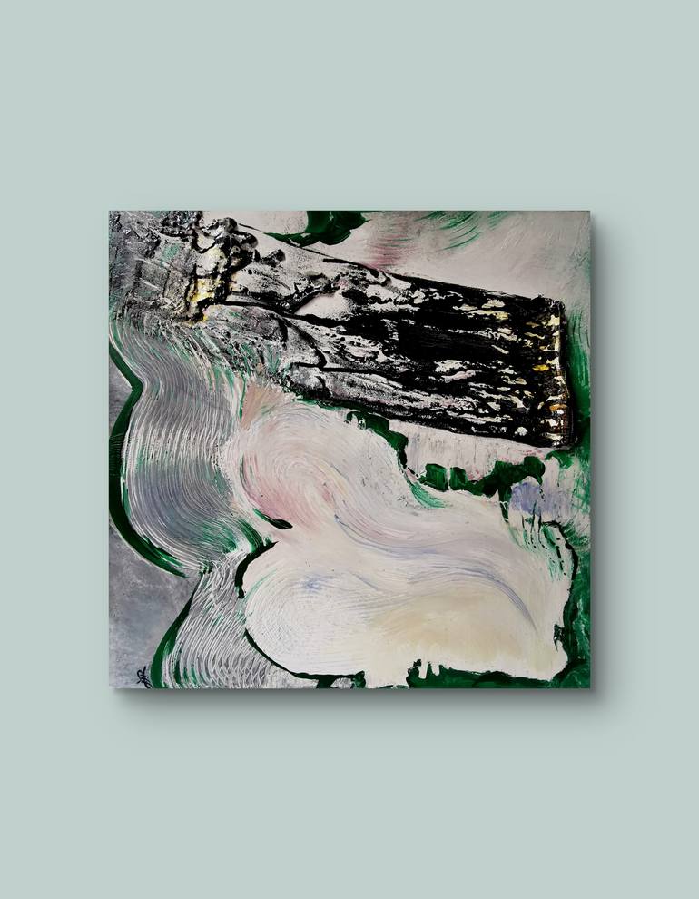 Original Abstract Expressionism Abstract Painting by Aloo San
