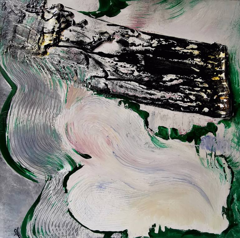 Original Abstract Expressionism Abstract Painting by Aloo San