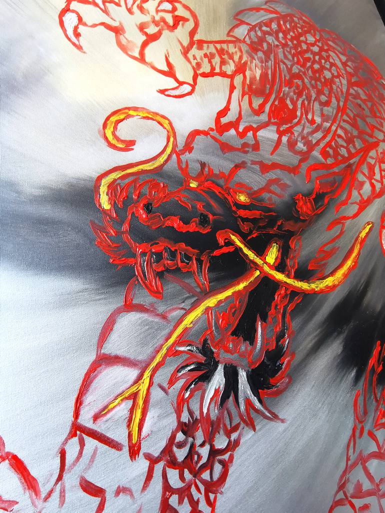 Original Expressionism Fantasy Painting by Aloo San