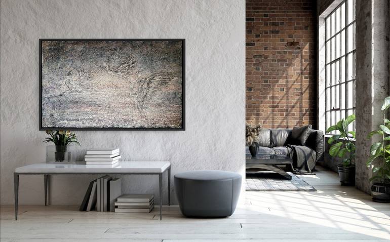 Original Abstract Expressionism Abstract Painting by Aloo San