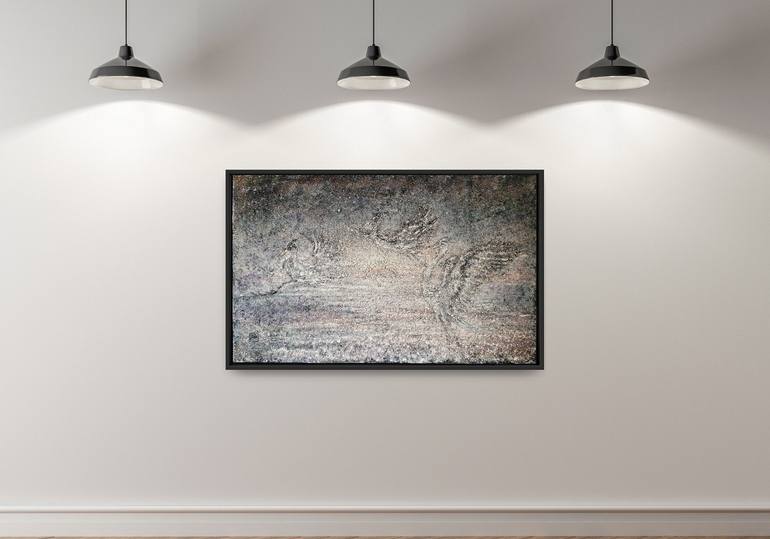 Original Abstract Expressionism Abstract Painting by Aloo San