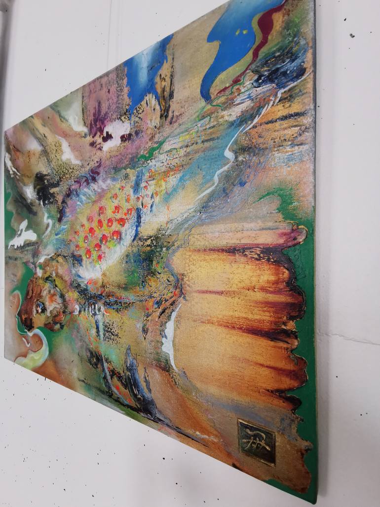Original Abstract Animal Painting by Aloo San