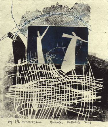 Original Abstract Printmaking by Michalis Kotsaris