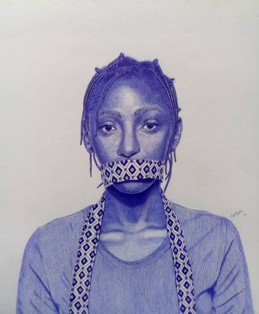 Saatchi Art Artist Elijah Ajayi; Drawings, “The Mute Effect 2” #art