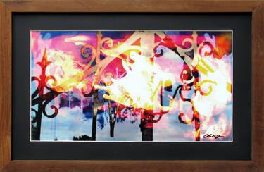 Original Abstract Mortality Mixed Media by Claudio Boczon