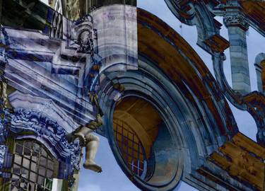 Original Abstract Architecture Mixed Media by Claudio Boczon