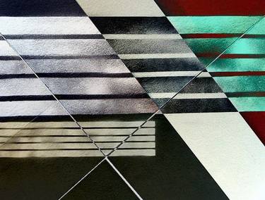 Print of Abstract Geometric Mixed Media by Claudio Boczon