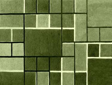 Geometry in shades of vintage greeny - Limited Edition 1 of 20 thumb