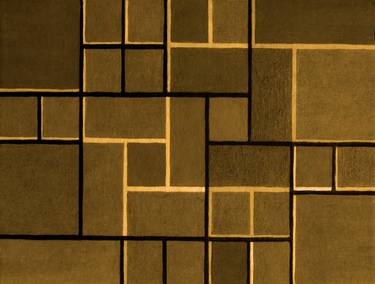 Geometry in shades of antique gold - Limited Edition 1 of 20 thumb