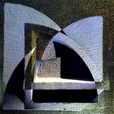 Original Abstract Geometric Mixed Media by Claudio Boczon