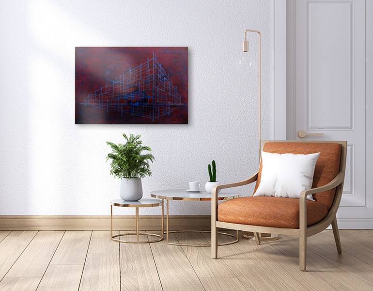 Original Abstract Architecture Painting by Claudio Boczon