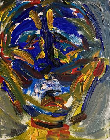 Original Abstract Expressionism People Paintings by Albert Hawks