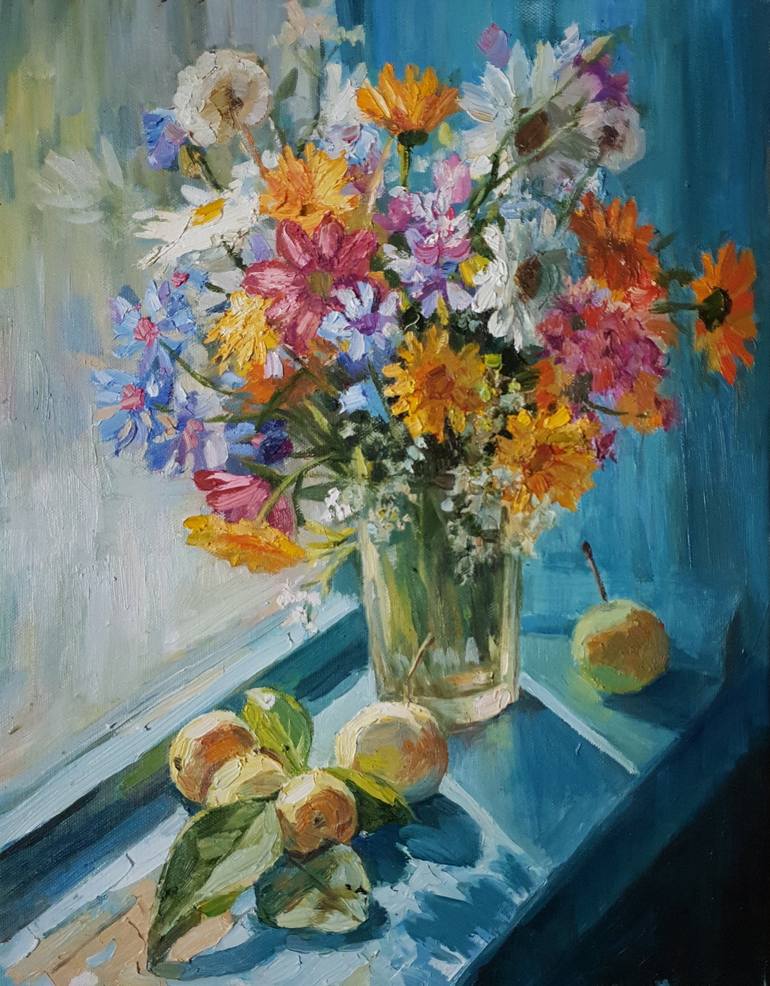 Sunny bouquet Painting by Natalya Tarkhacheva | Saatchi Art