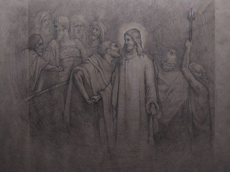 Original Conceptual Religion Drawing by Anastasia Kabanova