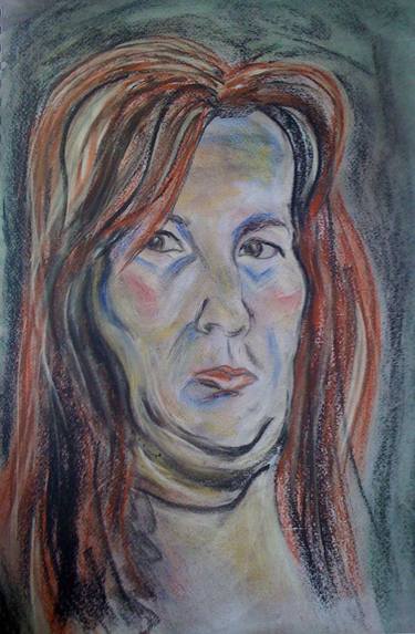 Original Expressionism People Drawings by Julie Swindel