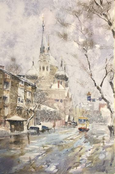 Original Architecture Painting by Igor Letynskyy