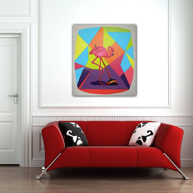 Original Pop Art Abstract Painting by Elena Tezhe