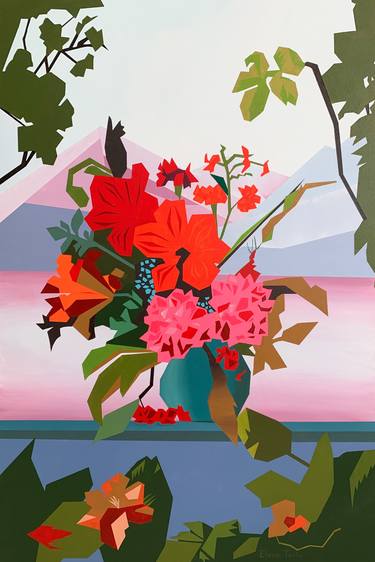 Original Cubism Nature Paintings by Elena Tezhe