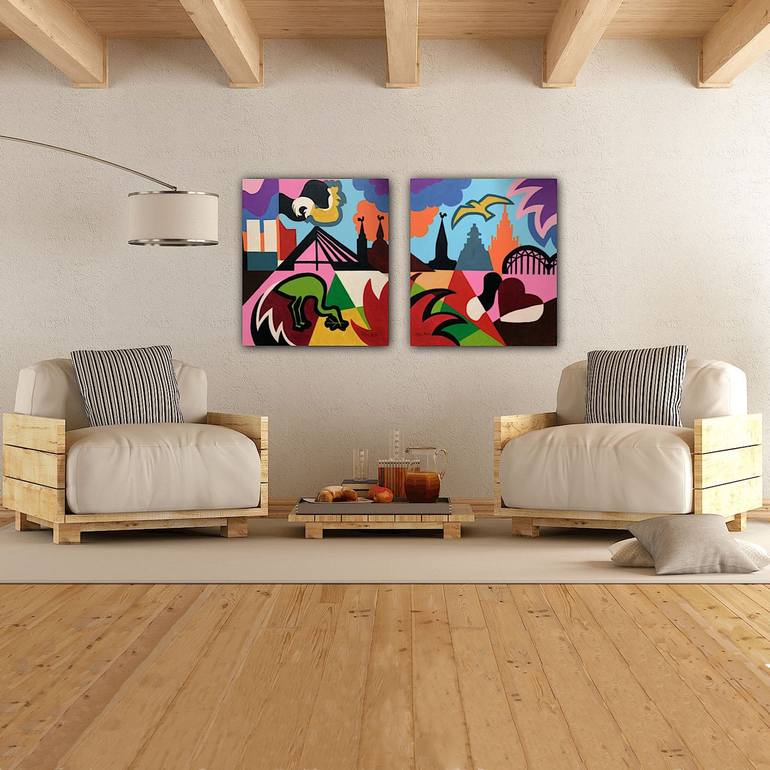 Original Abstract Painting by Elena Tezhe
