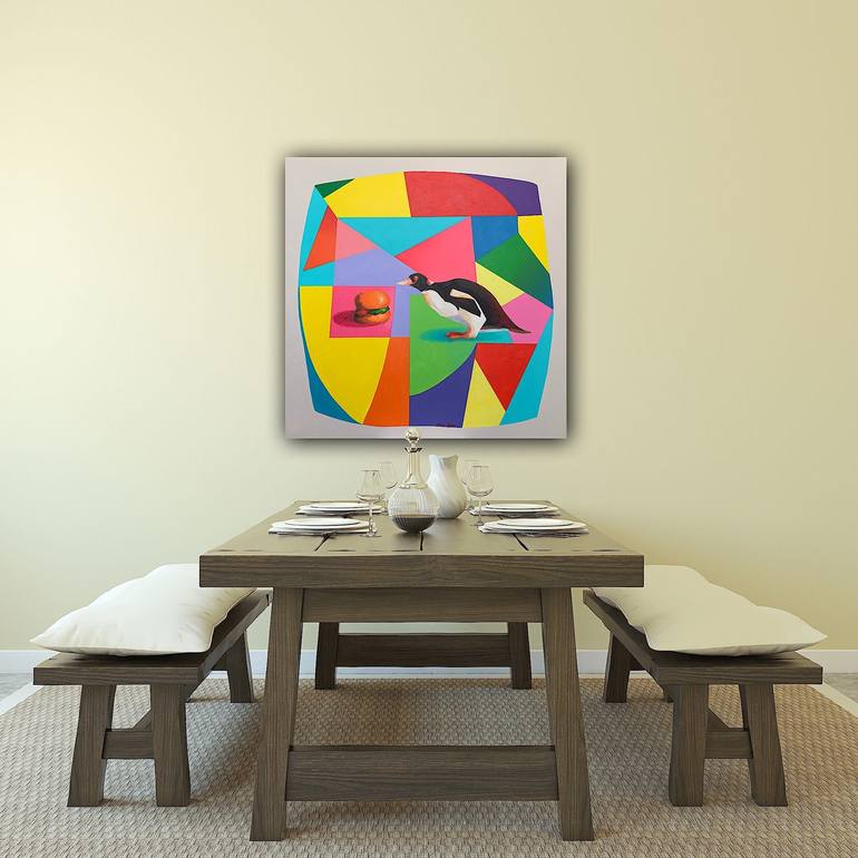 Original Pop Art Abstract Painting by Elena Tezhe