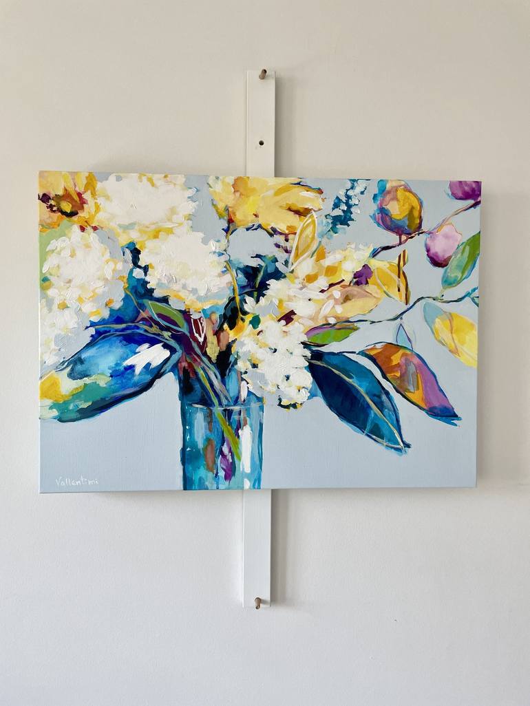 Original Abstract Expressionism Floral Painting by Jani Vallentimi