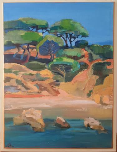 Original Abstract Expressionism Landscape Painting by Ludmila Borjagina