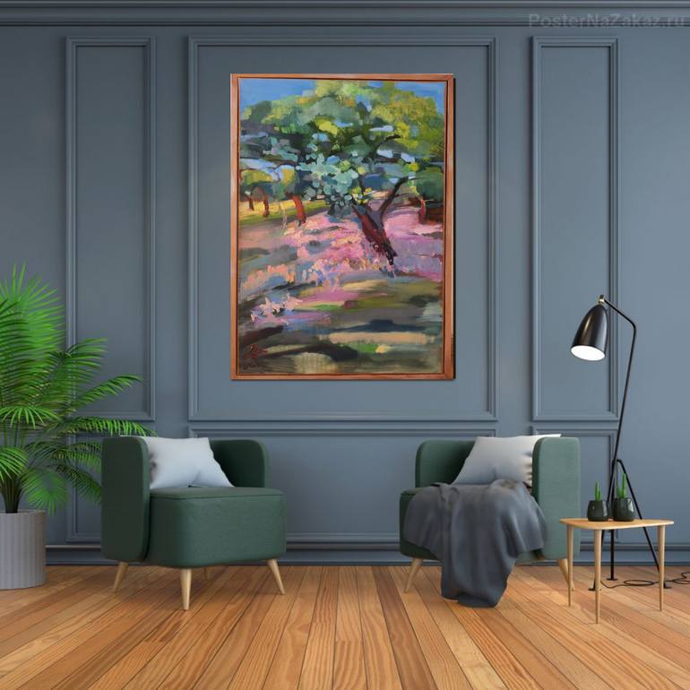 Original Impressionism Landscape Painting by Ludmila Borjagina
