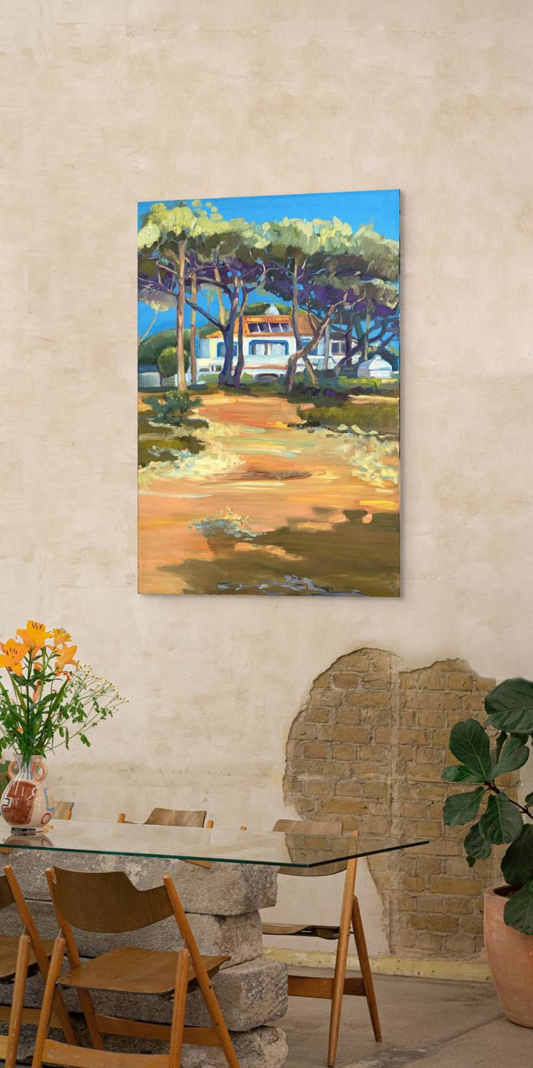 Original Abstract Landscape Painting by Ludmila Borjagina