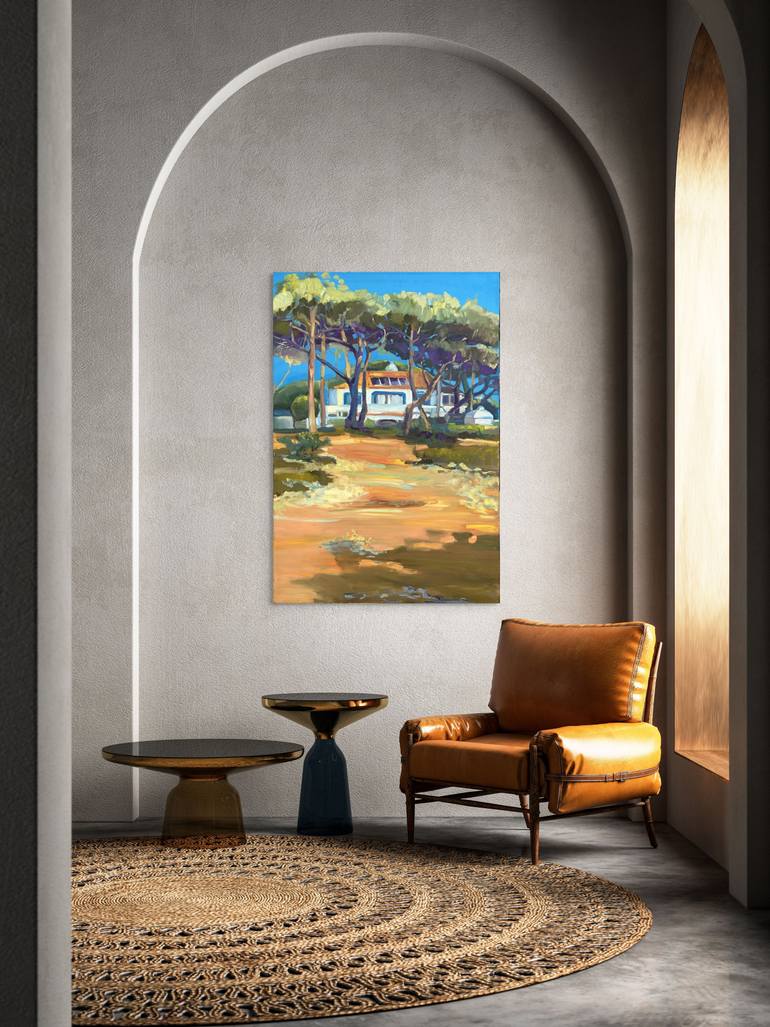 Original Abstract Landscape Painting by Ludmila Borjagina
