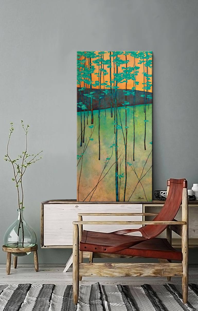 Original Abstract Landscape Painting by Liudmyla Koveshnikova