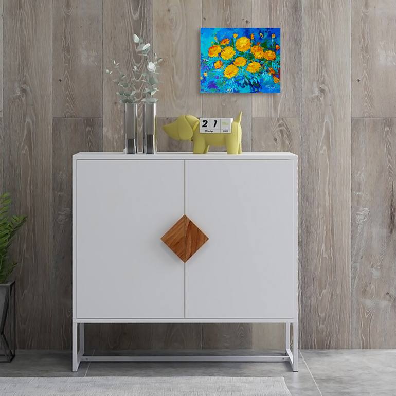 Original Art Deco Abstract Painting by Liudmyla Koveshnikova