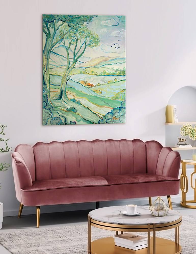 Original Abstract Landscape Painting by Liudmyla Koveshnikova