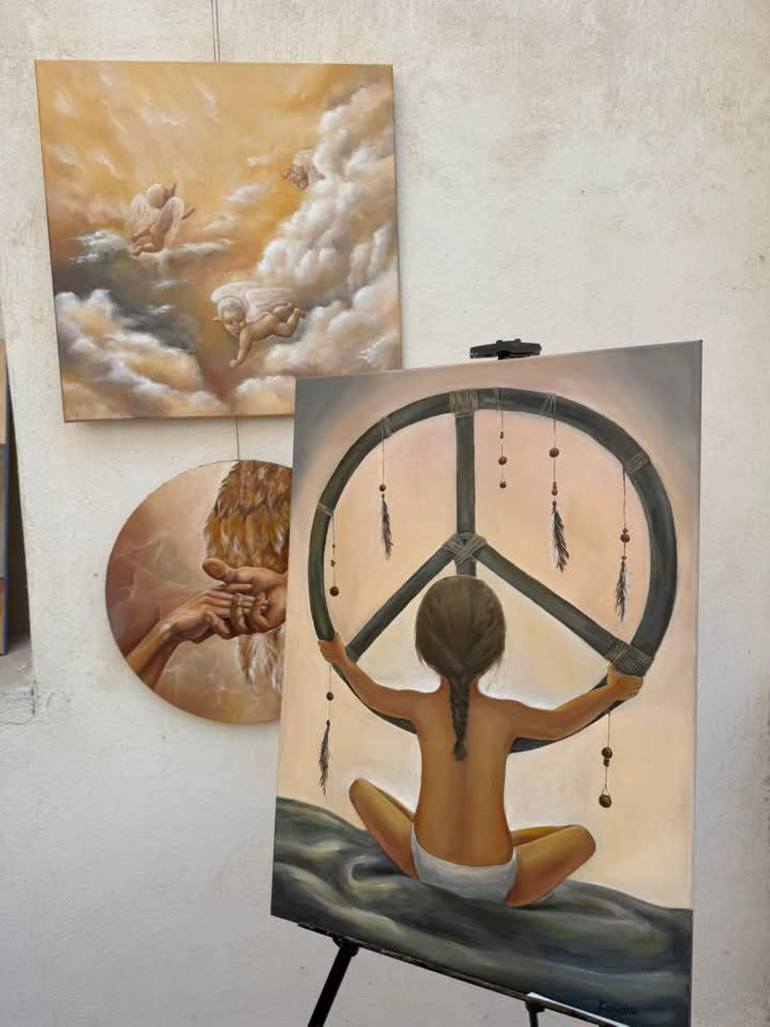 Original Conceptual Children Painting by Iryna Kaminska