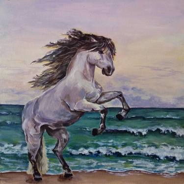 Print of Fine Art Horse Paintings by Irina Kaminskaya