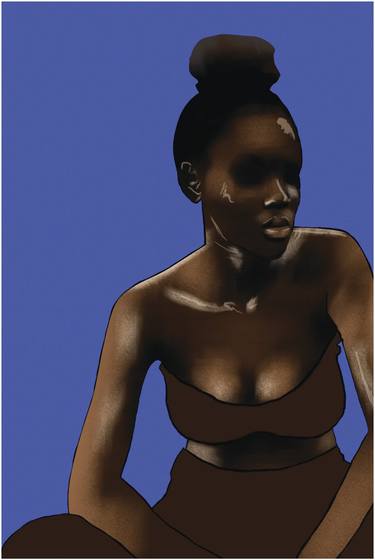 Original Women Mixed Media by Donald Okudu