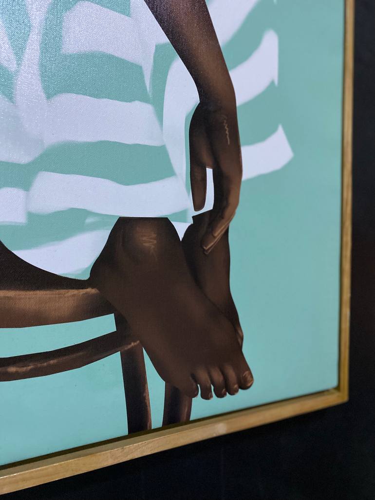 Original Portraiture Women Mixed Media by Donald Okudu