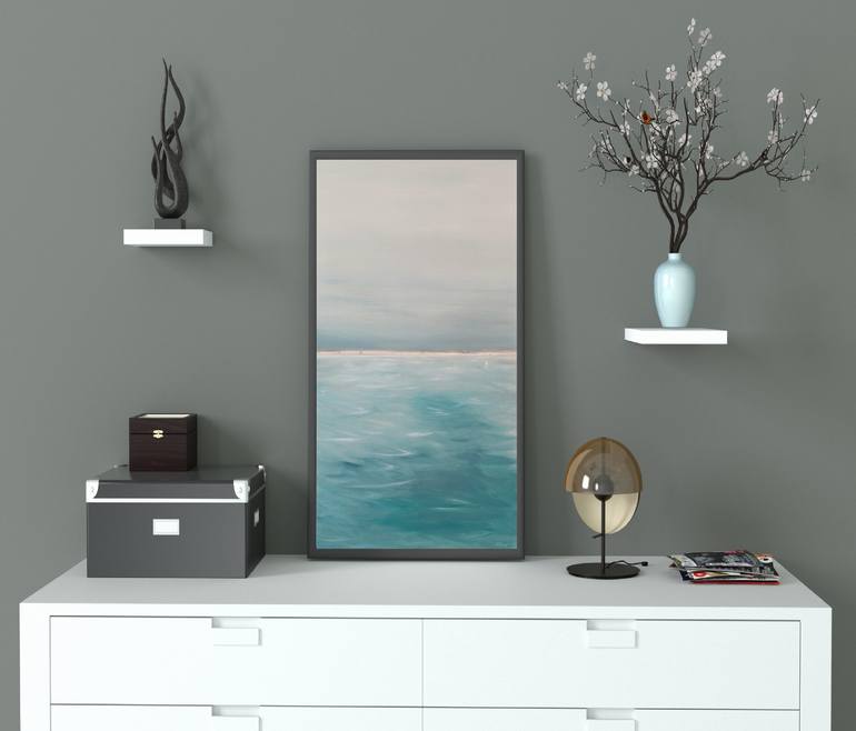 Original Abstract Seascape Painting by Victoria Novichkova