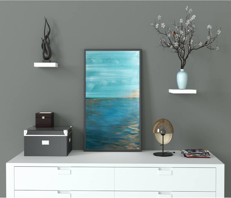 Original Abstract Seascape Painting by Victoria Novichkova