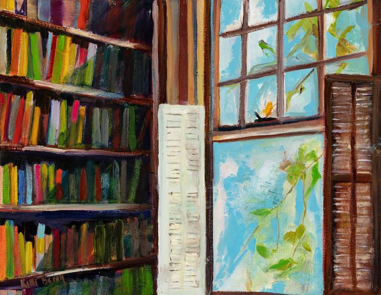 READING ROOM Painting by kelli berry | Saatchi Art