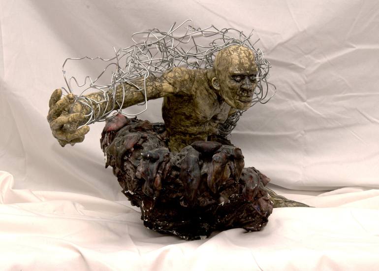 Original Abstract Expressionism Abstract Sculpture by Alejandro Lopez