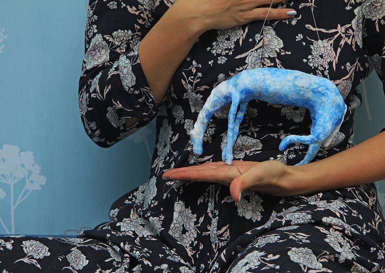 Original Folk Animal Sculpture by Margarita Vul