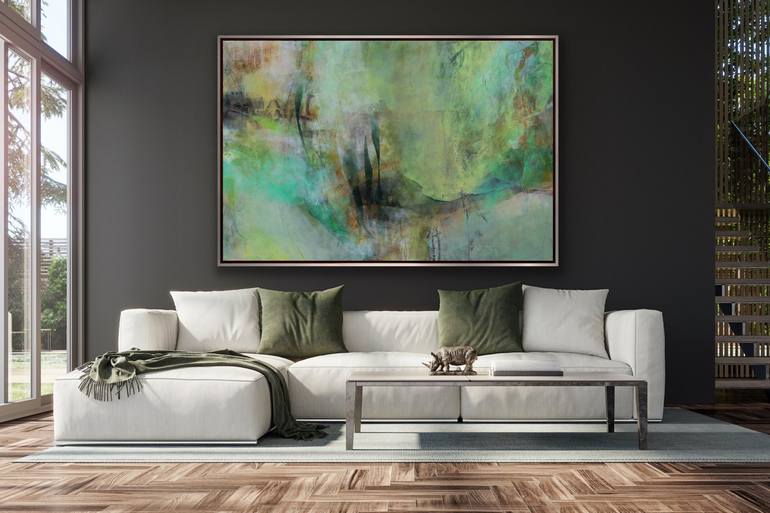 Original Abstract Expressionism Abstract Painting by JEN CROWE